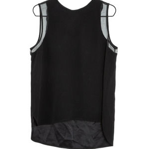 Zara Woman Solid Black Sleeveless Crewneck Blouse Top Size Small